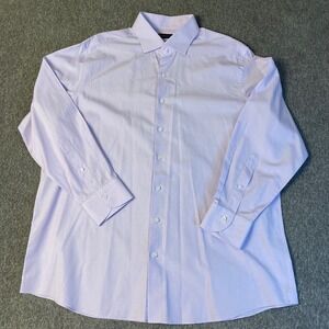 Proper‎ Cloth Mens Dress Shirt Size 18.5 Lavender Cotton Long Sleeve
